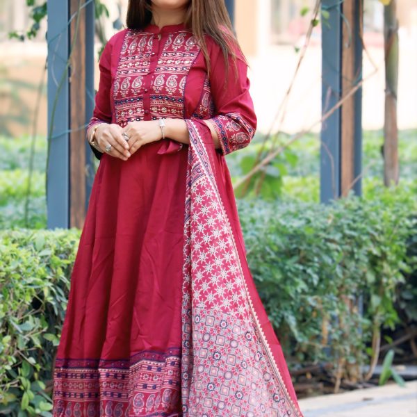 Ajrak Print Suit